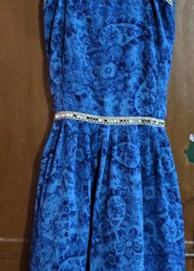 Stunning Blue Tiered Sharara Set