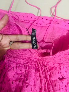 Pink mini dress