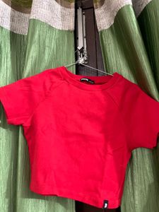bonkers Red Cropped T-Shirt