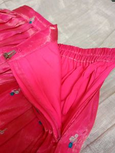 Vibrant Pink Embellished Ethnic Skirt