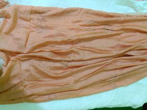 Elegant Peach Brown Dupptta with lace border 🤎