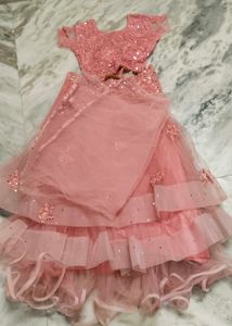 Pink Embellished Lehenga Choli Set