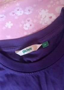 Glitzchez Purple T-Shirt size =M