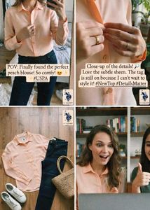 Classic Peach Button-Up Shirt