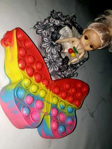 Doll with Butterfly Pop-It Toy pake of 2