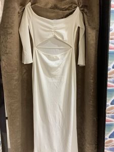 Chic White Cut-Out Maxi Dress