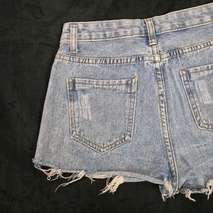 Distressed Denim Shorts y2k mini