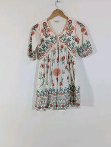 White Embroidered Casual Top (Women)