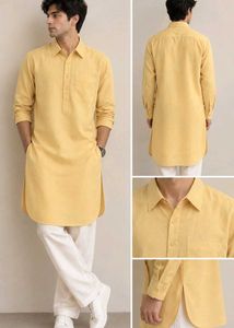 Men Yellow Kurta