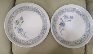 Floral Dinner Plates (Set of 2) In Peaceful White