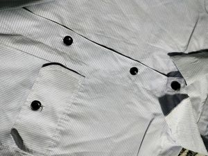 Sky-blue Small Check Shirt