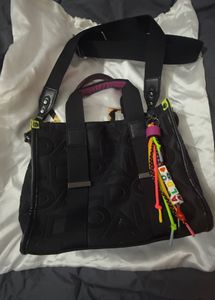 ALDO Black Embossed Tote Bag