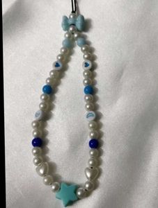 Heart Beaded Phone Charm