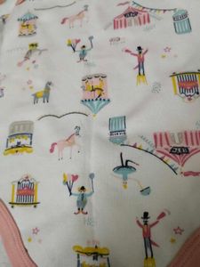 Cute Baby Circus Print Bodysuit