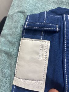Blue Straight Leg Denim Jeans