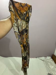 Abstract Print Pleated Scarf