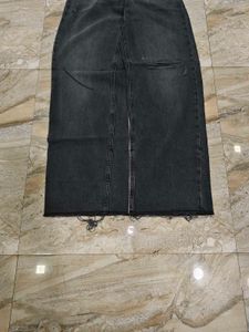 Washed Black Wide Leg Jeans