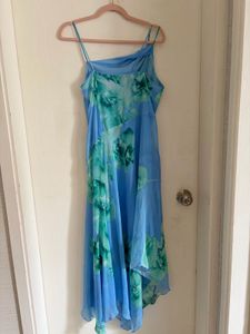 Blue Floral Maxi Dress