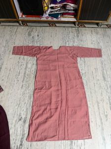Embroidered Pink Kurta