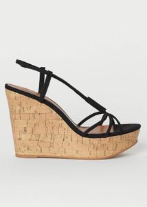 Women Black Wedge Heels