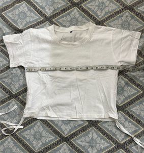 White crop top with tie details