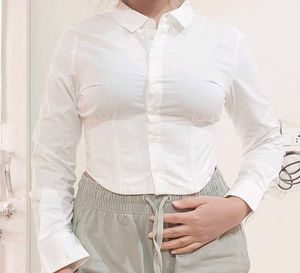 Corset Crop Shirt Top