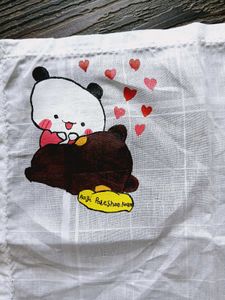 Hand-Painted Bear Hankerchief
