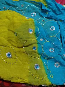 Embellished Tie-Dye Saree