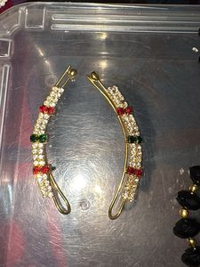 Elegant Black Beaded Necklace &amp; EAR  CUFF Set