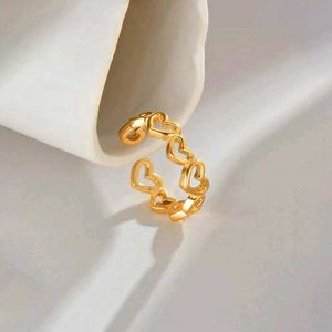 Adjustable Gold Heart Ring