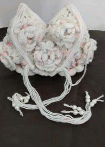 Boho Crochet Flower Shoulder Bag