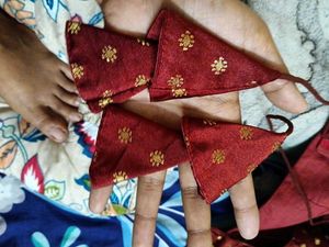 Elegant Maroon Silk Blouse with Gold Print
