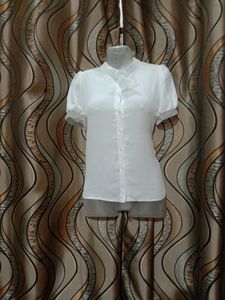 Korean White Elegant Top