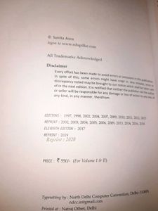 Computer Science for Class XI &amp; XII