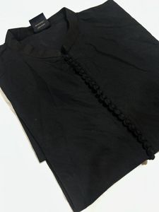 Elegant Black Mandarin Collar kurta