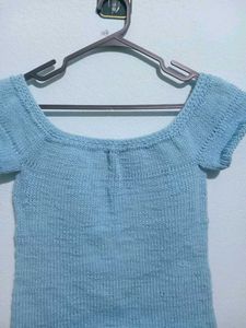 Light Blue Knit Top