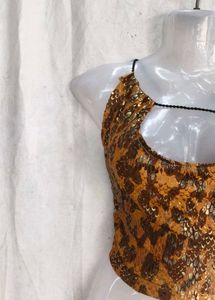 Sparkly Animal Print Crop Top