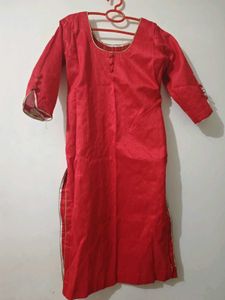 Vibrant Red Kurta