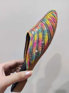 Embellished Mules - Colorful Flats