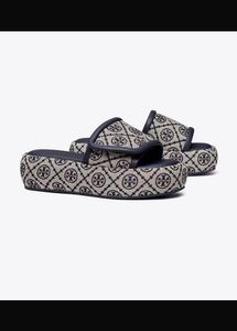 Tory Burch Logo Slide Sandals