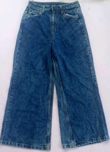 Stylish Wide Leg Blue Baggy Jeans