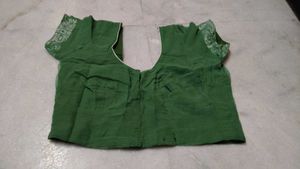 Green Sequined Saree with Blouse