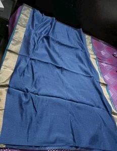 Blue Zari work Silk Saree with Blouse