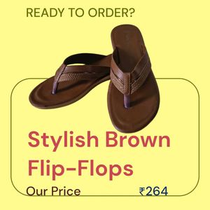 Stylish Brown Flip-Flops