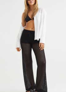 Sparkly Black Crochet Pants brand new