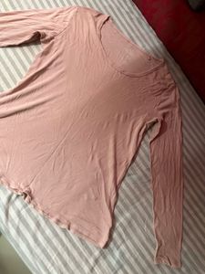 Soft Pink Long Sleeve Top