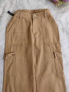 ⭐❤️‍🔥Free Delivery Tan Wide Leg Cargo Pants❤️‍🔥⭐