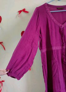 Vibrant Burgundy Tiered Dress