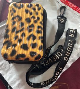 Animal Print Hardcase Sling Bag