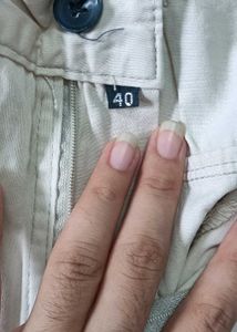 Cream/Beige Colour Jeans Pant